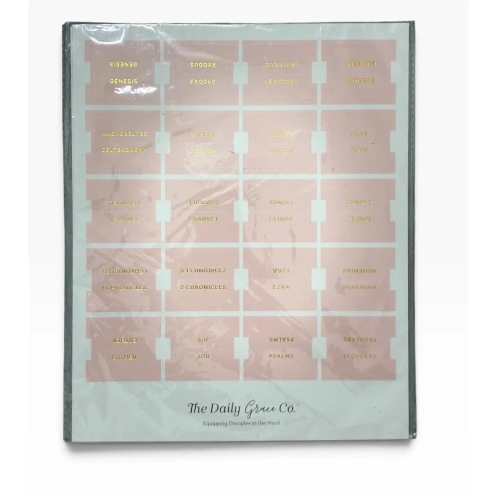 The Daily Grace Co Bible Book Tabs - Blush Bible Tabs Pink Gold NEW Sealed